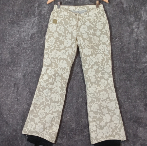 Descente women's snow pants Hawaiian floral outdoors snowboarding size 6 - Picture 1 of 7